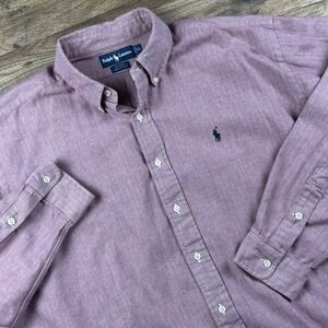 Polo Ralph Lauren Blake Men's LS Red Herringbone Button Down Shirt - XL